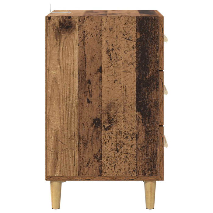 Dulap de noapte Lemn vechi 40 x 40 x 66 cm Lemn compozit WALTI