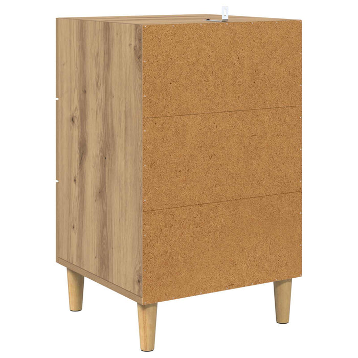 Dulap de noapte Stejar Artizanal 40 x 40 x 66 cm Lemn compozit - WALTI WALTI
