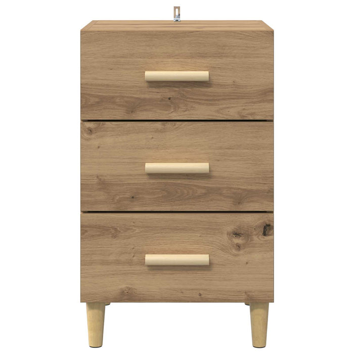 Dulap de noapte Stejar Artizanal 40 x 40 x 66 cm Lemn compozit - WALTI WALTI