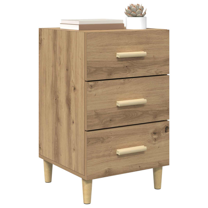 Dulap de noapte Stejar Artizanal 40 x 40 x 66 cm Lemn compozit - WALTI WALTI