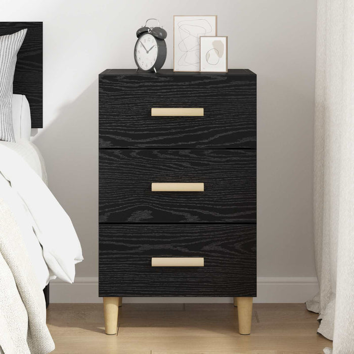 Dulap de noapte Stejar Negru 40 x 40 x 66 cm Lemn compozit WALTI