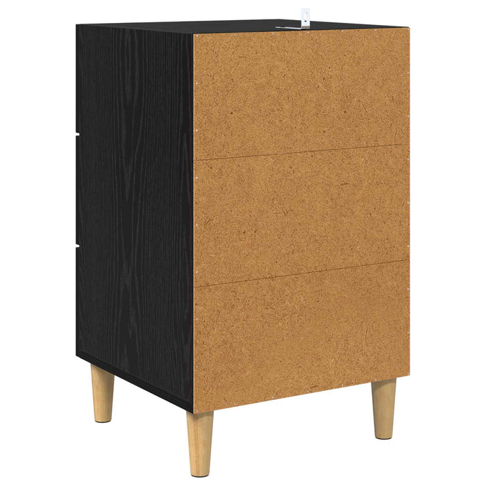 Dulap de noapte Stejar Negru 40 x 40 x 66 cm Lemn compozit WALTI