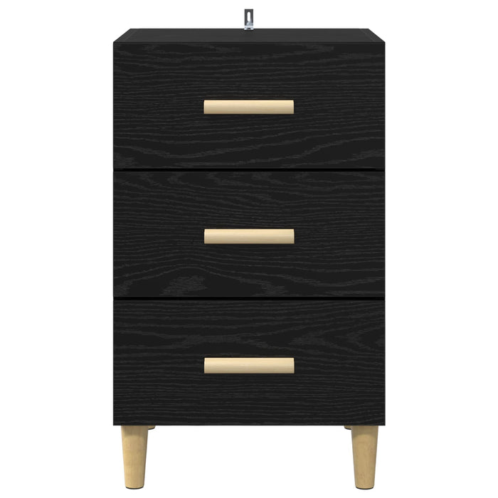 Dulap de noapte Stejar Negru 40 x 40 x 66 cm Lemn compozit WALTI