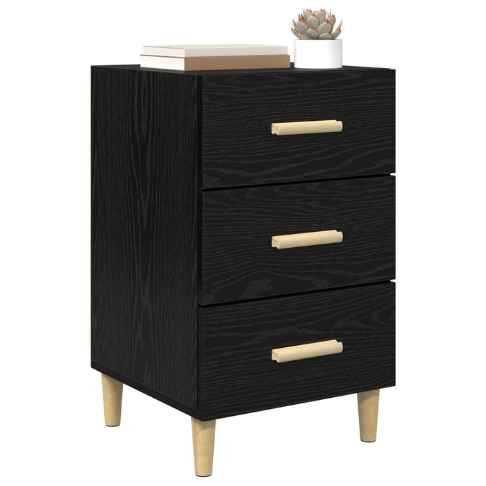Dulap de noapte Stejar Negru 40 x 40 x 66 cm Lemn compozit WALTI