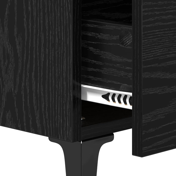 Dulap de noapte Stejar Negru 40 x 40.5 x 66 cm Lemn compozit - WALTI WALTI