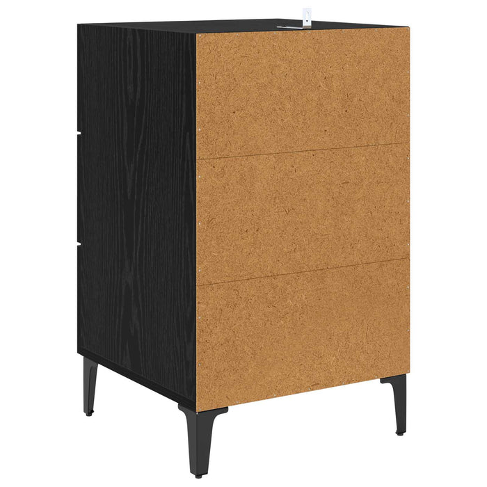 Dulap de noapte Stejar Negru 40 x 40.5 x 66 cm Lemn compozit - WALTI WALTI