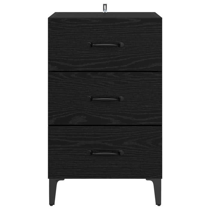 Dulap de noapte Stejar Negru 40 x 40.5 x 66 cm Lemn compozit - WALTI WALTI