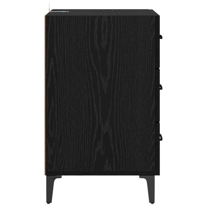 Dulap de noapte Stejar Negru 40 x 40.5 x 66 cm Lemn compozit - WALTI WALTI
