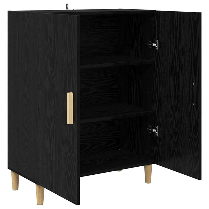 Bufet Stejar Negru 70 x 34 x 90 cm Lemn compozit - WALTI WALTI