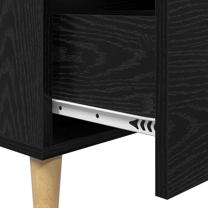 Bufet Stejar Negru 69,5 x 34 x 90 cm Lemn compozit - WALTI WALTI