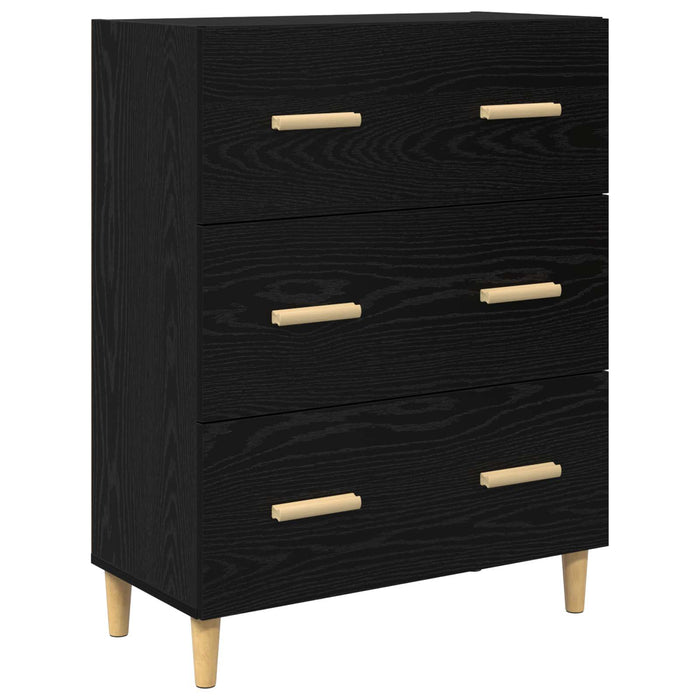 Bufet Stejar Negru 69,5 x 34 x 90 cm Lemn compozit - WALTI WALTI