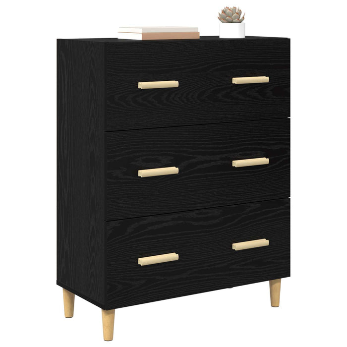 Bufet Stejar Negru 69,5 x 34 x 90 cm Lemn compozit - WALTI WALTI