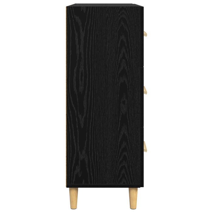 Bufet Stejar Negru 69,5 x 34 x 90 cm Lemn compozit - WALTI WALTI