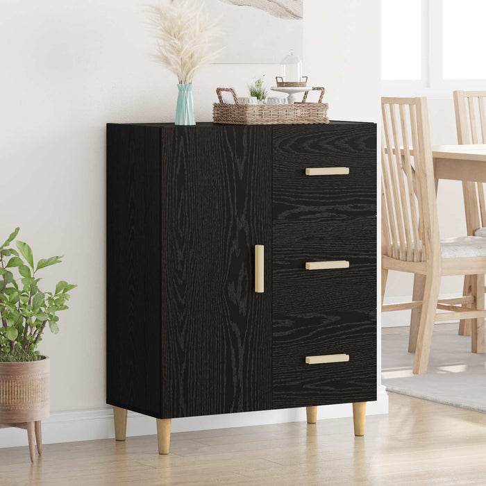 Bufet cu sertar Stejar negru 34 x 69.5 x 90 cm Lemn compozit - WALTI WALTI