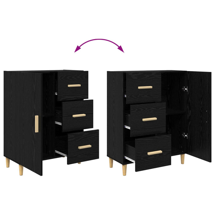 Bufet cu sertar Stejar negru 34 x 69.5 x 90 cm Lemn compozit - WALTI WALTI