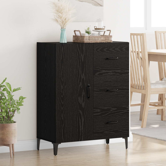 Bufet cu sertar Stejar Negru 69,5 x 34 x 90 cm Lemn compozit - WALTI WALTI