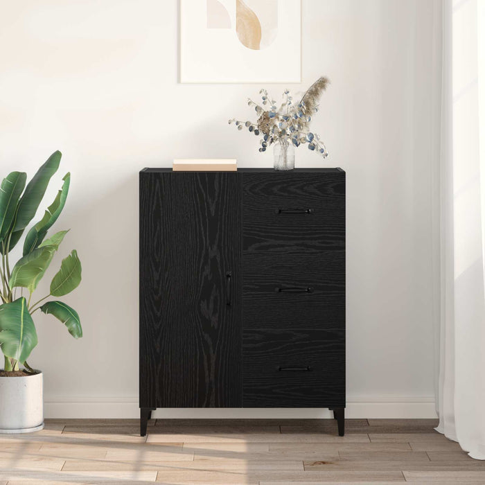 Bufet cu sertar Stejar Negru 69,5 x 34 x 90 cm Lemn compozit - WALTI WALTI