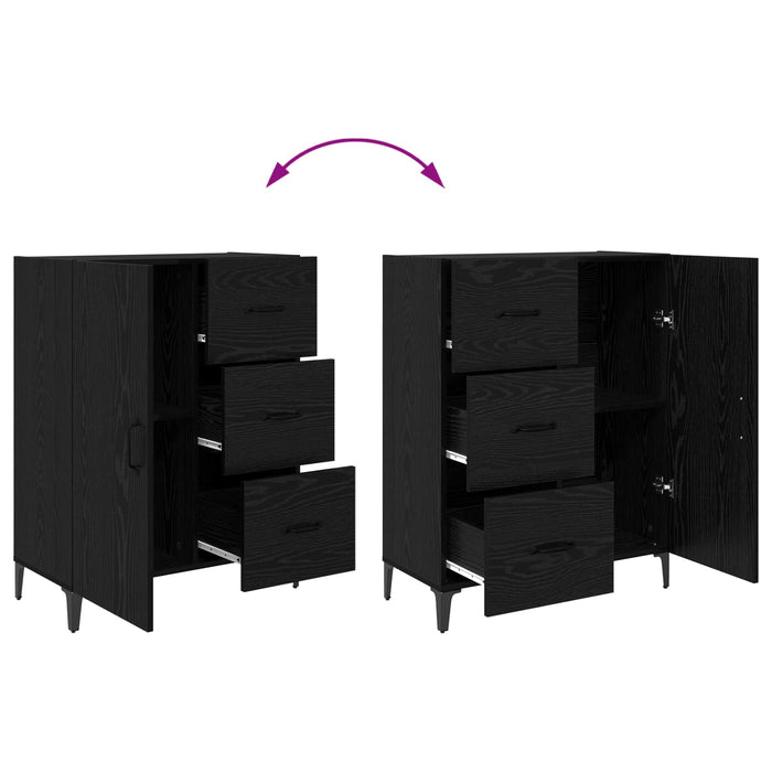 Bufet cu sertar Stejar Negru 69,5 x 34 x 90 cm Lemn compozit - WALTI WALTI