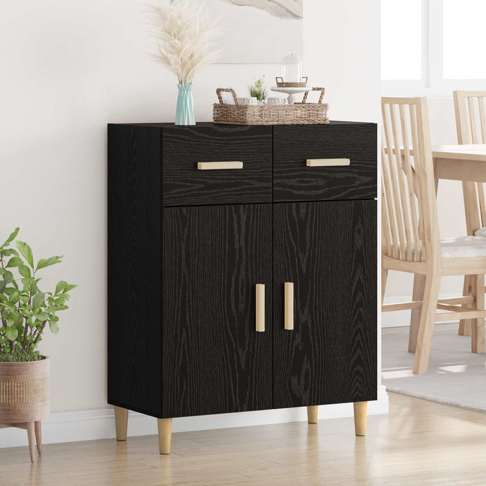 Bufet cu sertar Stejar negru 34 x 69.5 x 89 cm Lemn compozit - WALTI WALTI