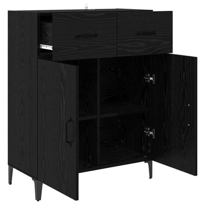 Bufet cu sertar Stejar Negru 69,5 x 34 x 90 cm Lemn compozit - WALTI WALTI