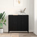 Bufet Stejar negru 34 x 90 x 80 cm Lemn compozit - WALTI WALTI