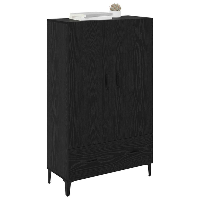 Bufet Stejar Negru 70 x 31 x 115 cm Lemn Ingineresc și Fier - WALTI WALTI