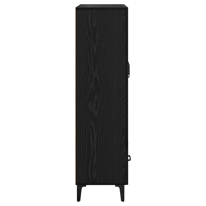 Bufet Stejar Negru 70 x 31 x 115 cm Lemn Ingineresc și Fier - WALTI WALTI