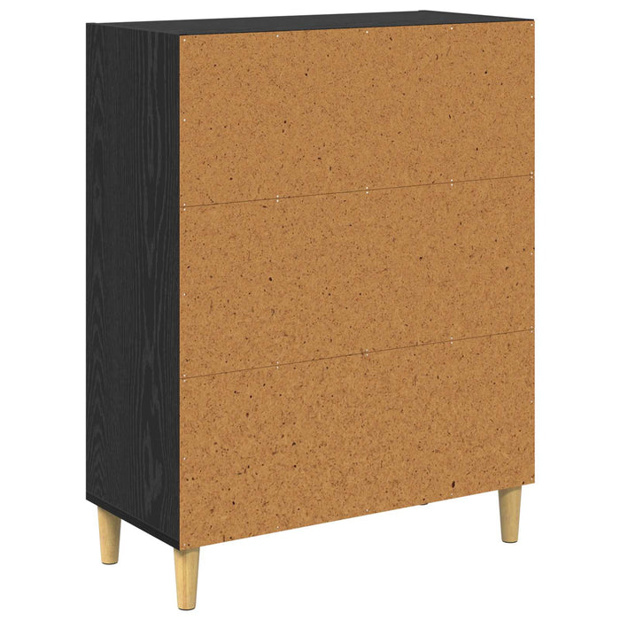 Bufet Stejar Negru 69,5 x 32,5 x 90 cm Lemn compozit - WALTI WALTI