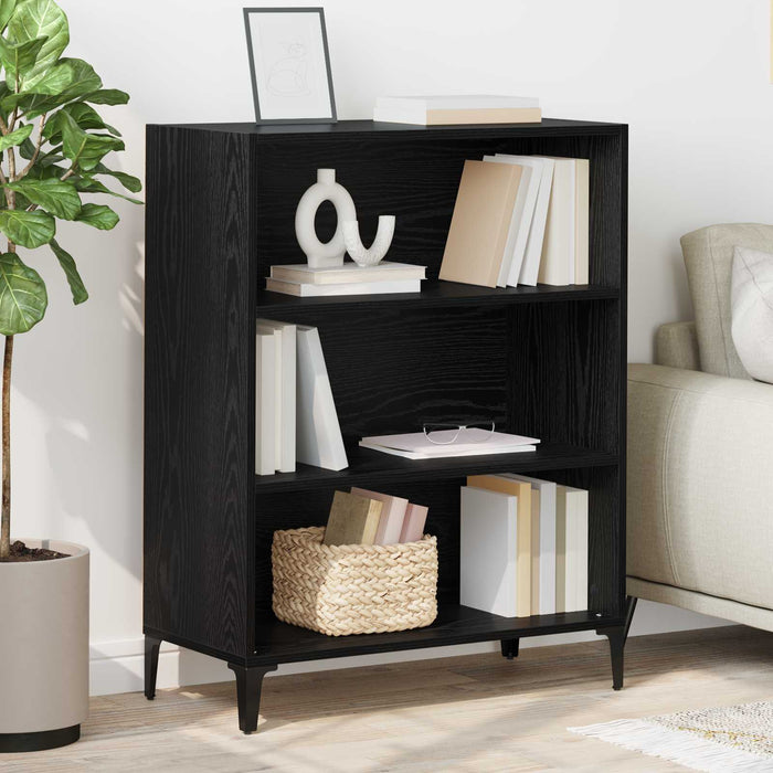 Bufet Stejar Negru 69,5 x 32,5 x 90 cm Lemn compozit - WALTI WALTI