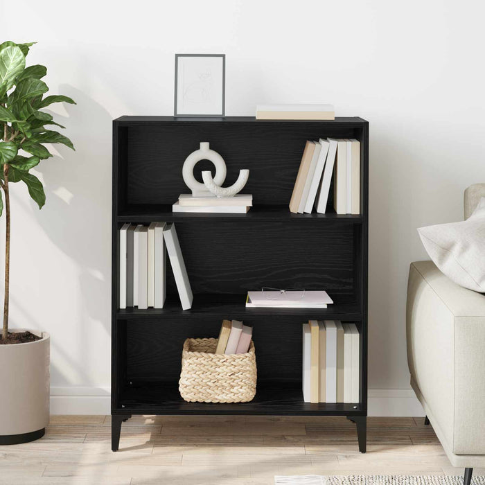 Bufet Stejar Negru 69,5 x 32,5 x 90 cm Lemn compozit - WALTI WALTI