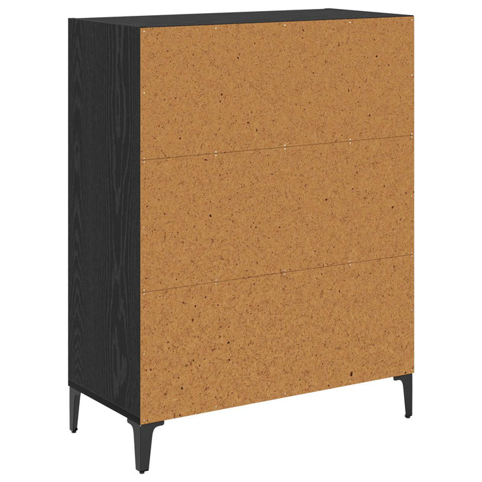 Bufet Stejar Negru 69,5 x 32,5 x 90 cm Lemn compozit - WALTI WALTI
