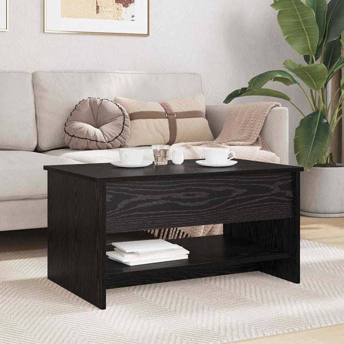 Masă de cafea Stejar Negru 80 x 50,5 x 41,5 cm Lemn compozit - WALTI WALTI