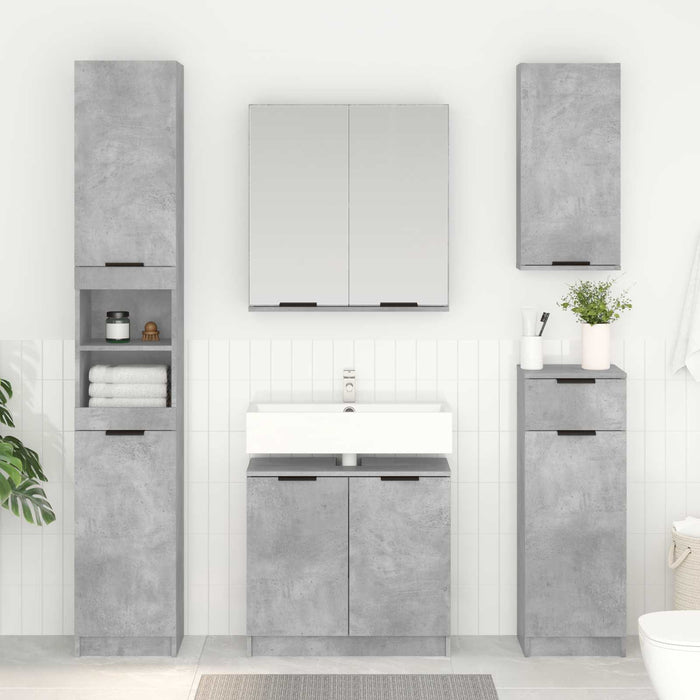 Dulap de Baie Gri din beton 64,5 x 33,5 x 59 cm Lemn compozit - WALTI WALTI