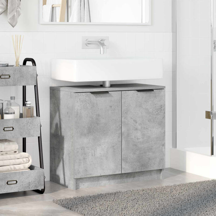 Dulap de Baie Gri din beton 64,5 x 33,5 x 59 cm Lemn compozit - WALTI WALTI