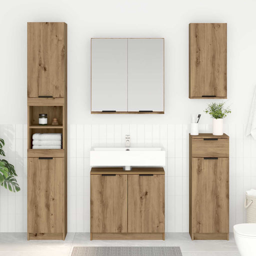 Dulap de Baie Stejar Artizanal 64,5 x 33,5 x 59 cm - WALTI WALTI
