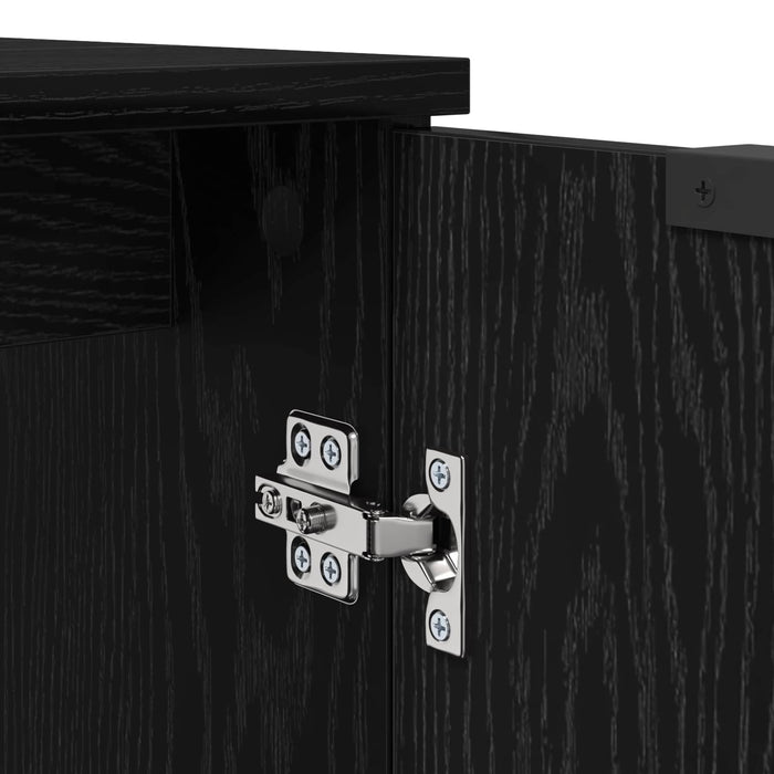 Dulap de Baie Stejar Negru 64,5 x 33,5 x 59 cm Lemn compozit - WALTI WALTI