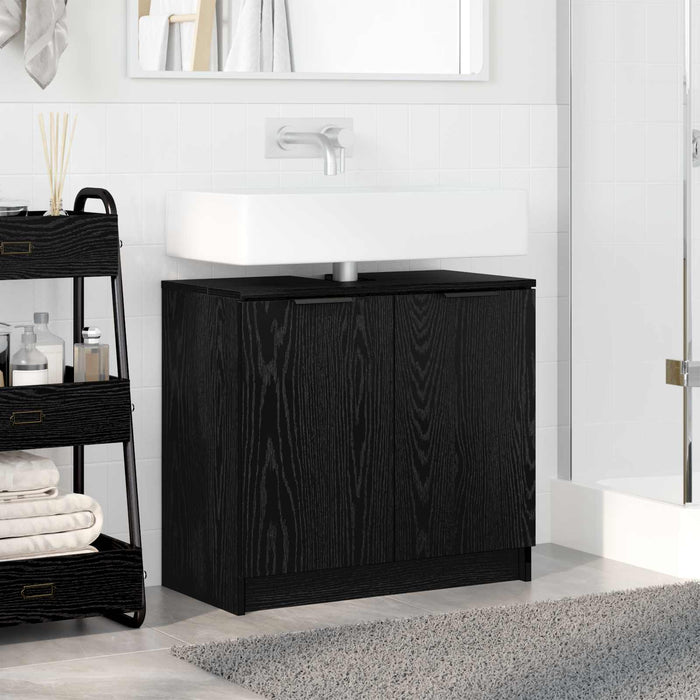 Dulap de Baie Stejar Negru 64,5 x 33,5 x 59 cm Lemn compozit - WALTI WALTI