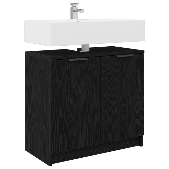 Dulap de Baie Stejar Negru 64,5 x 33,5 x 59 cm Lemn compozit - WALTI WALTI