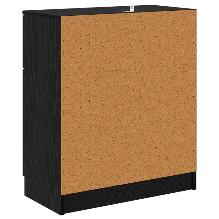 Bufet cu sertar Stejar Negru 60 x 30 x 70 cm Lemn compozit - WALTI WALTI