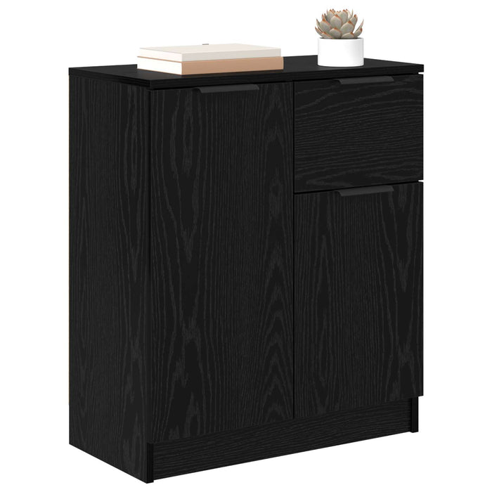 Bufet cu sertar Stejar Negru 60 x 30 x 70 cm Lemn compozit - WALTI WALTI