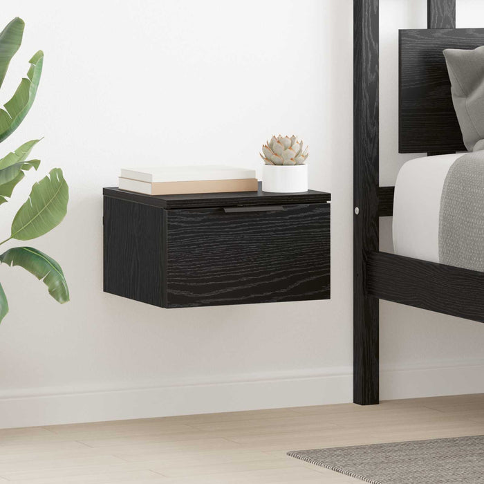 Dulap de noapte Stejar Negru 34 x 30 x 20 cm Lemn compozit - WALTI WALTI