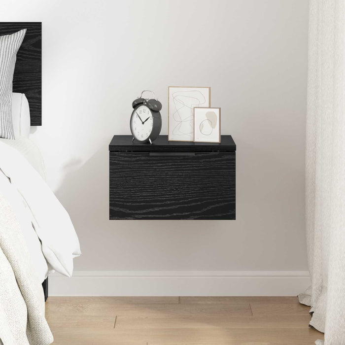 Dulap de noapte Stejar Negru 34 x 30 x 20 cm Lemn compozit - WALTI WALTI