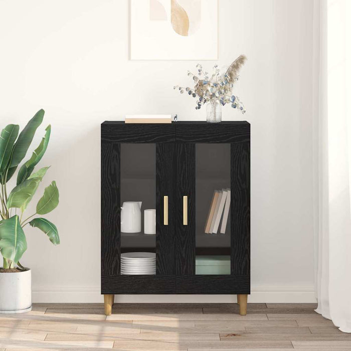 Bufet Stejar Negru 69,5 x 34 x 90 cm Lemn compozit - WALTI WALTI