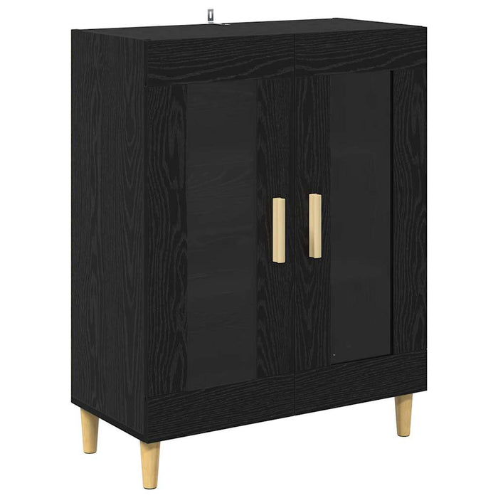 Bufet Stejar Negru 69,5 x 34 x 90 cm Lemn compozit - WALTI WALTI