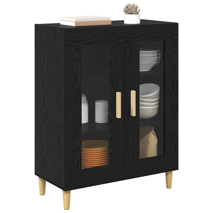 Bufet Stejar Negru 69,5 x 34 x 90 cm Lemn compozit - WALTI WALTI