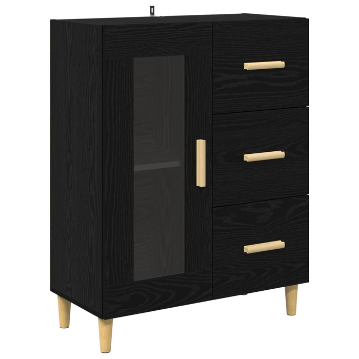 Bufet cu sertar Stejar Negru 69,5 x 34 x 90 cm Lemn compozit - WALTI WALTI