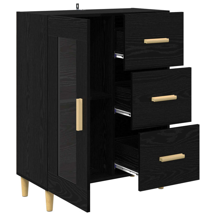 Bufet cu sertar Stejar Negru 69,5 x 34 x 90 cm Lemn compozit - WALTI WALTI