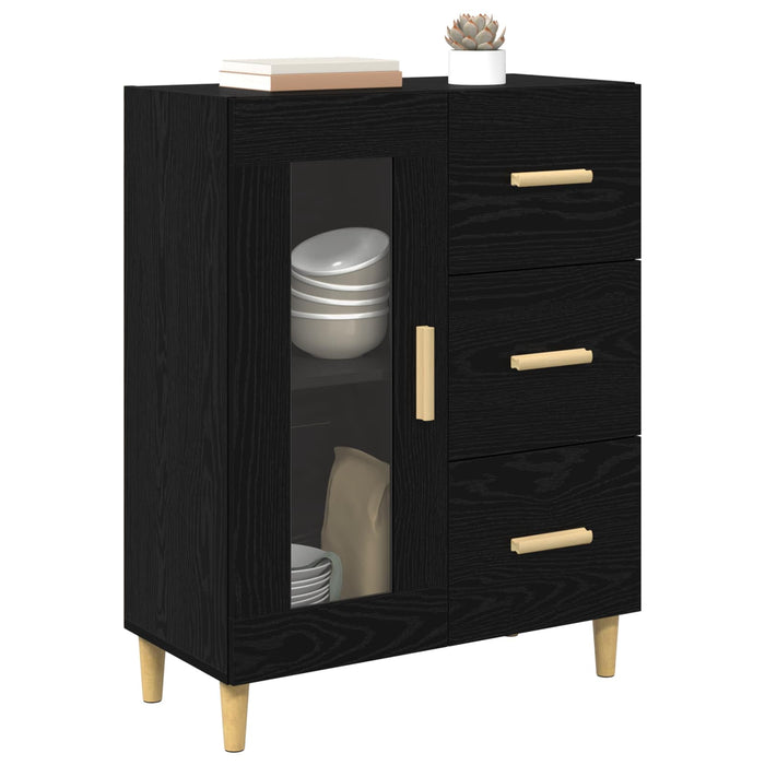 Bufet cu sertar Stejar Negru 69,5 x 34 x 90 cm Lemn compozit - WALTI WALTI