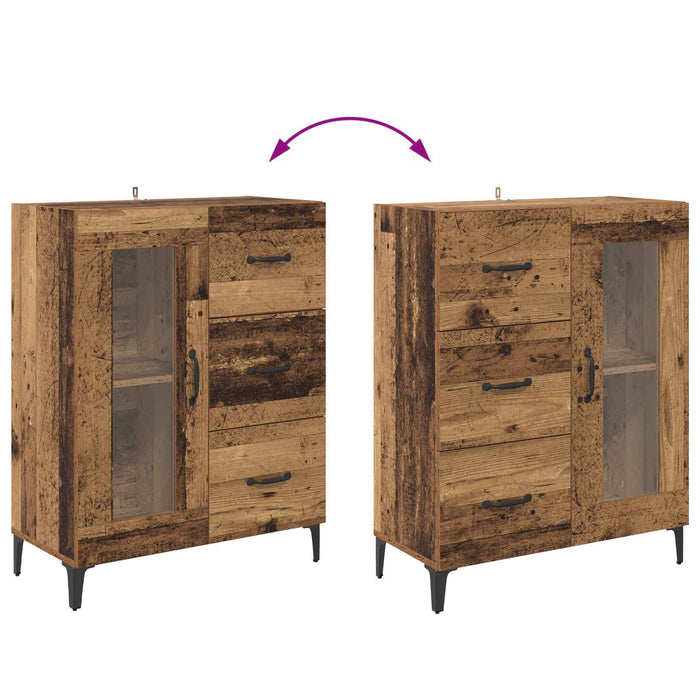 Bufet Lemn Vechi 69,5 x 34 x 90 cm Lemn Ingineresc și Fier - WALTI WALTI