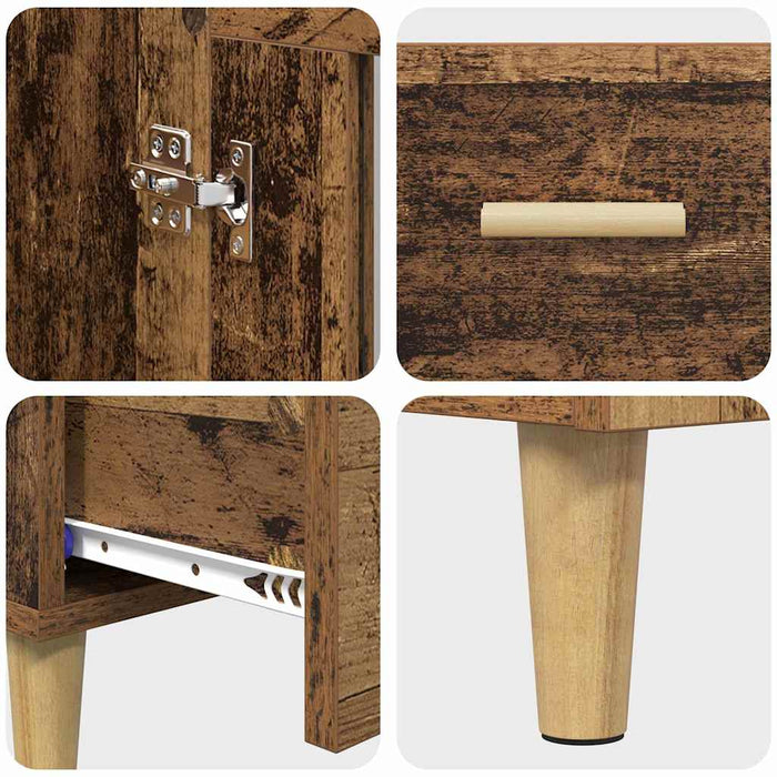 Bufet cu sertar Lemn Vechi 70 x 31 x 115 cm Lemn compozit - WALTI WALTI